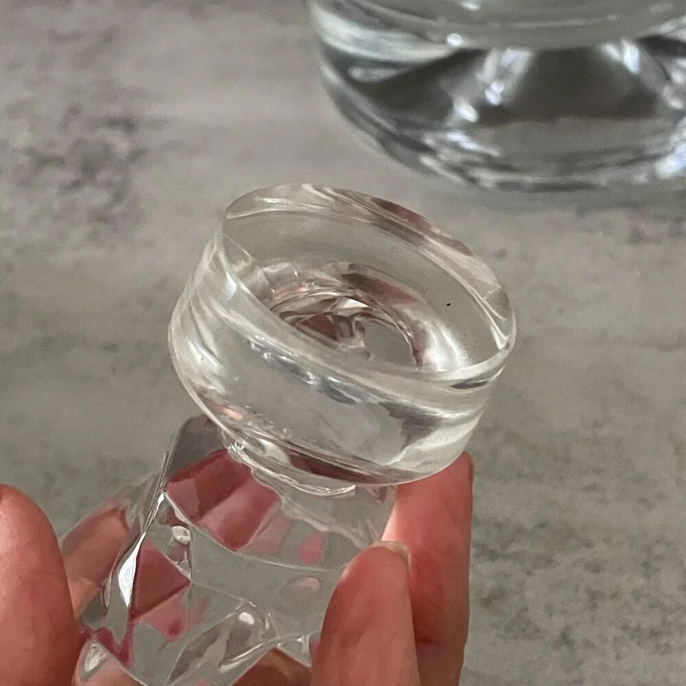 NWOB Nude Shade Whisky Decanter Skull Shaped Stopper Lead Free Crystal 42oz